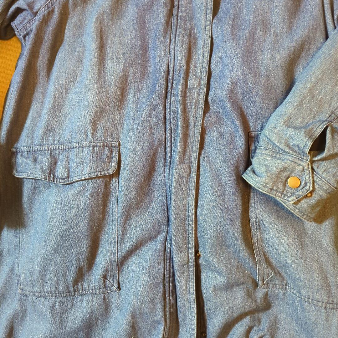 somariデニムブルー ロングモッズコート　フリーサイズ