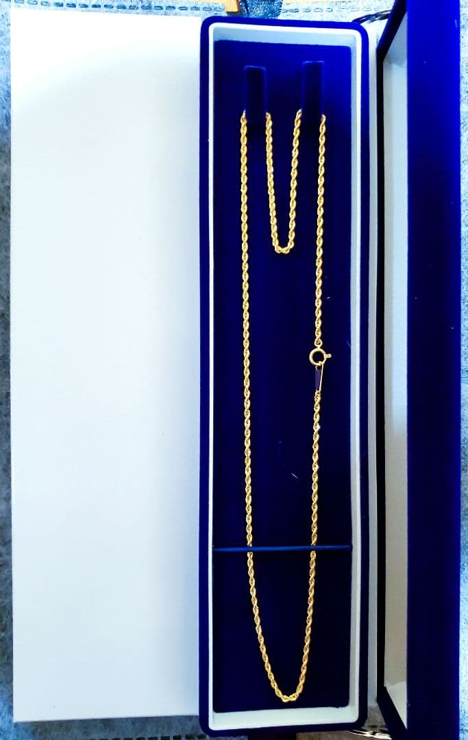 【18金 ロープチェーン50cm 2,8g❗】幅2,1mm新品・未使用✨保証書付