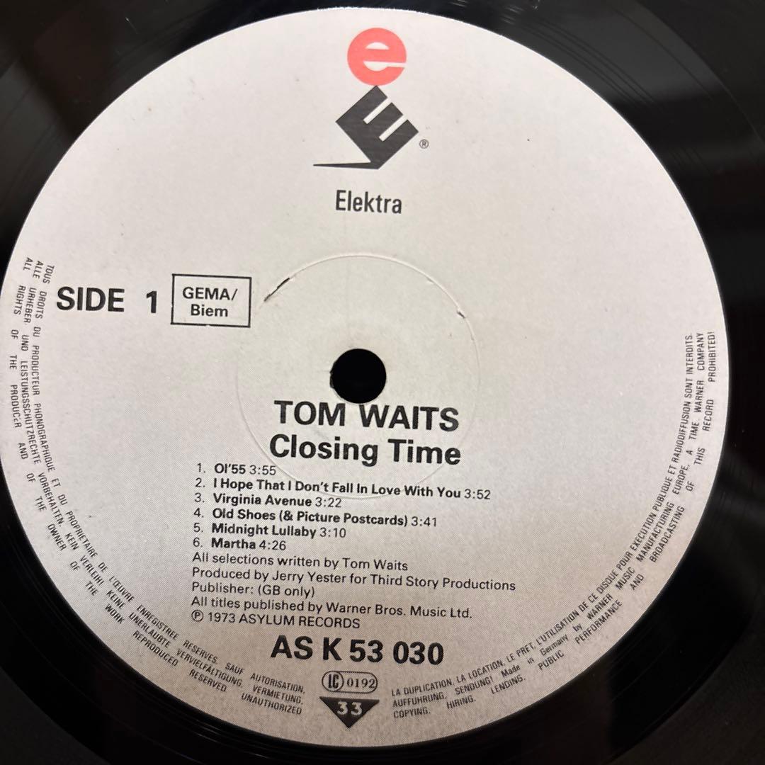 Tom Waits Closing Time レコード LP トム・ウェイツ