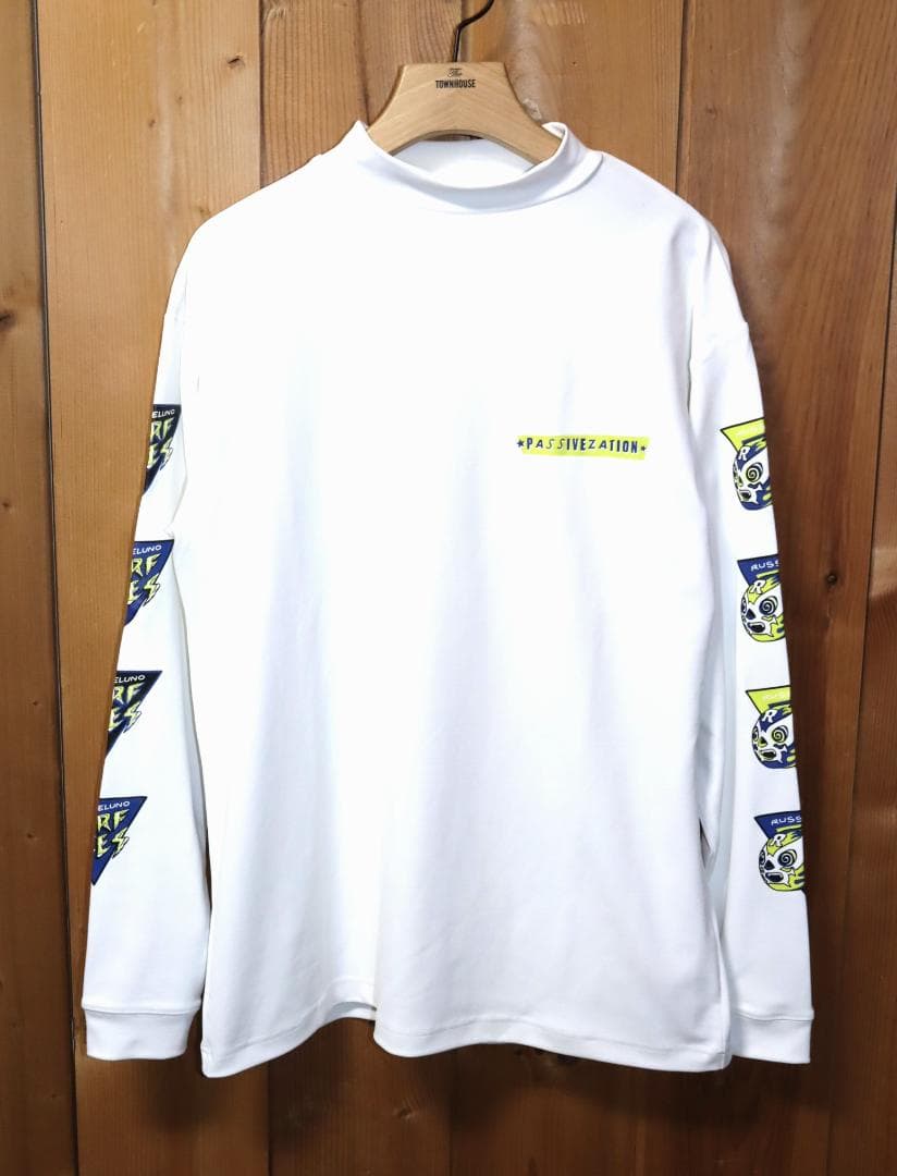 新品 ラッセルノ PRINT ハイネック 長袖シャツ (5/Lサイズ) Ⓗ