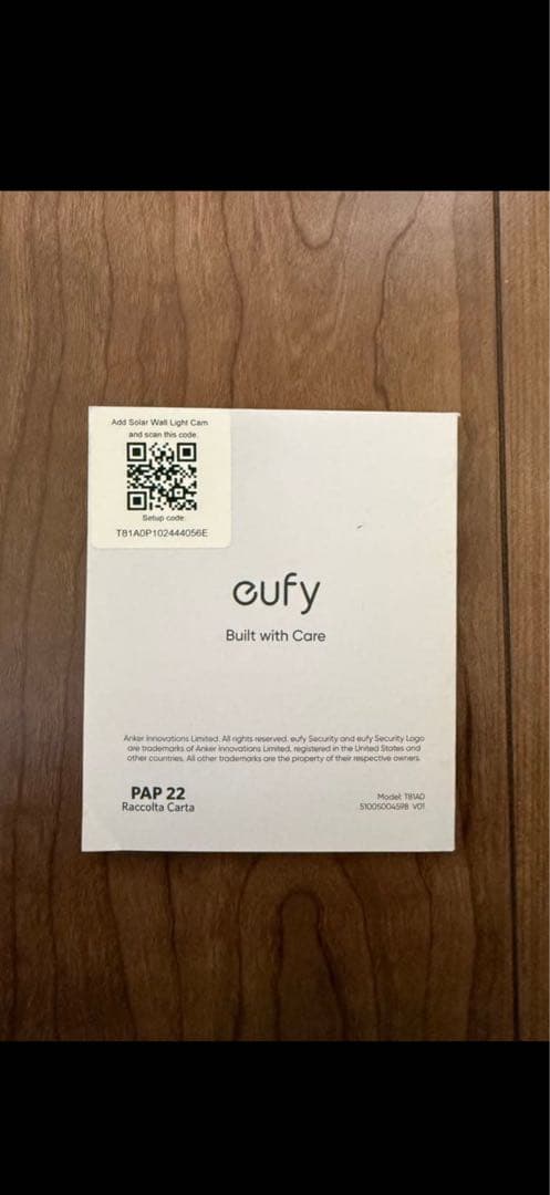 eufy Solar Wall Light Cam S120 未使用（箱無し）