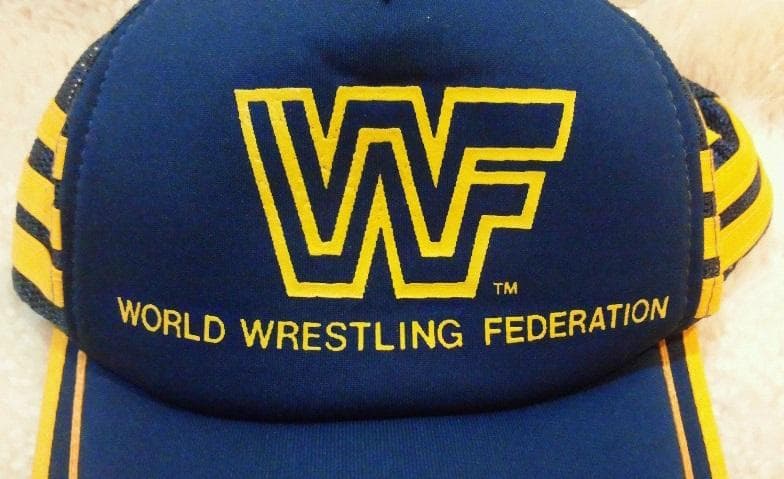 WWF ロゴ キャップ フリーサイズ 帽子 プロレス アメプロ メッシュキャップ