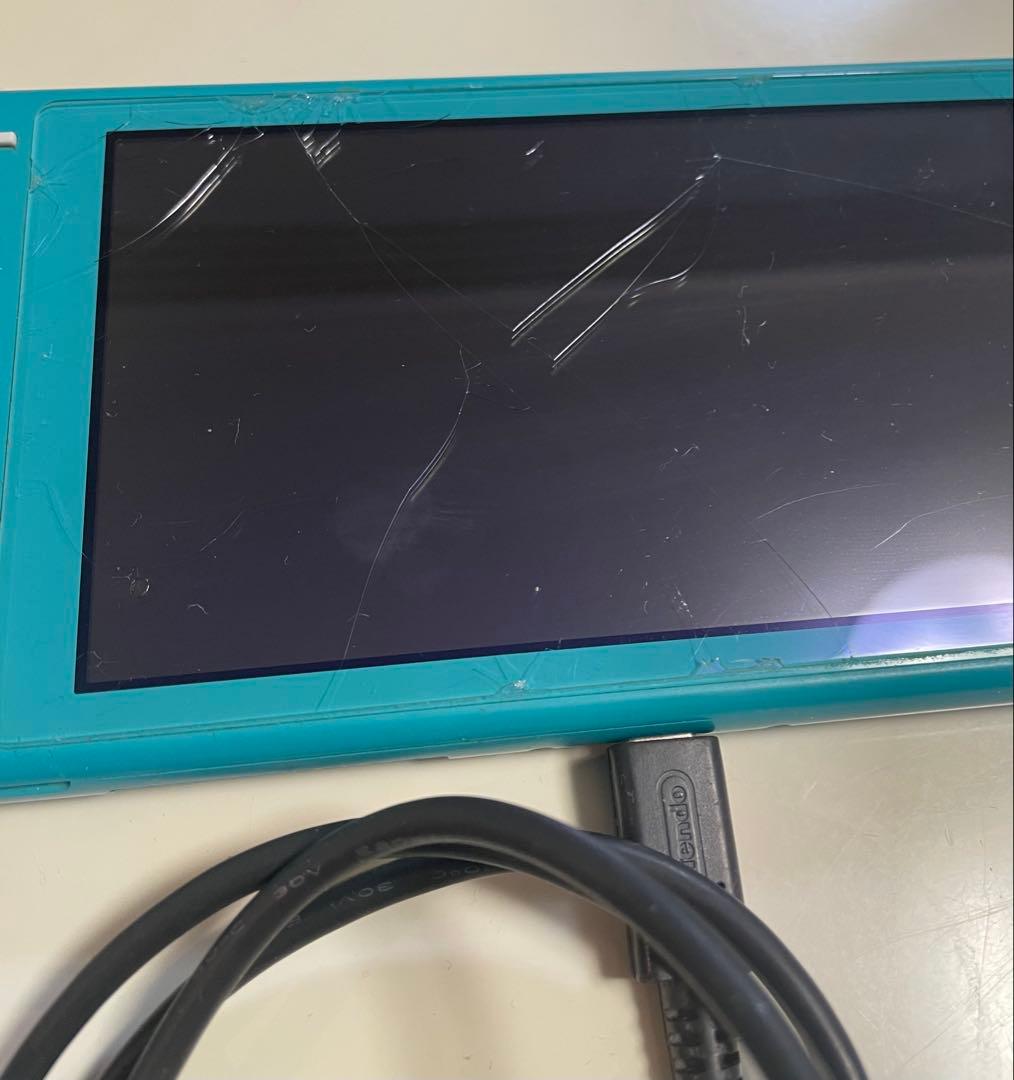 【ジャンク品】Nintendo Switch Lite ターコイズ 画面ヒビ
