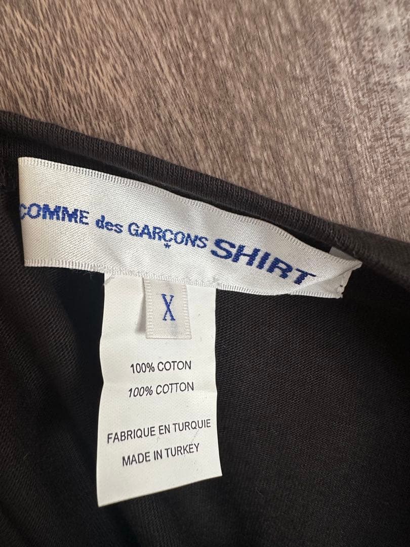 COMME des GARÇONS SHIRT 背中ロゴ　ロンT ブラック　XL
