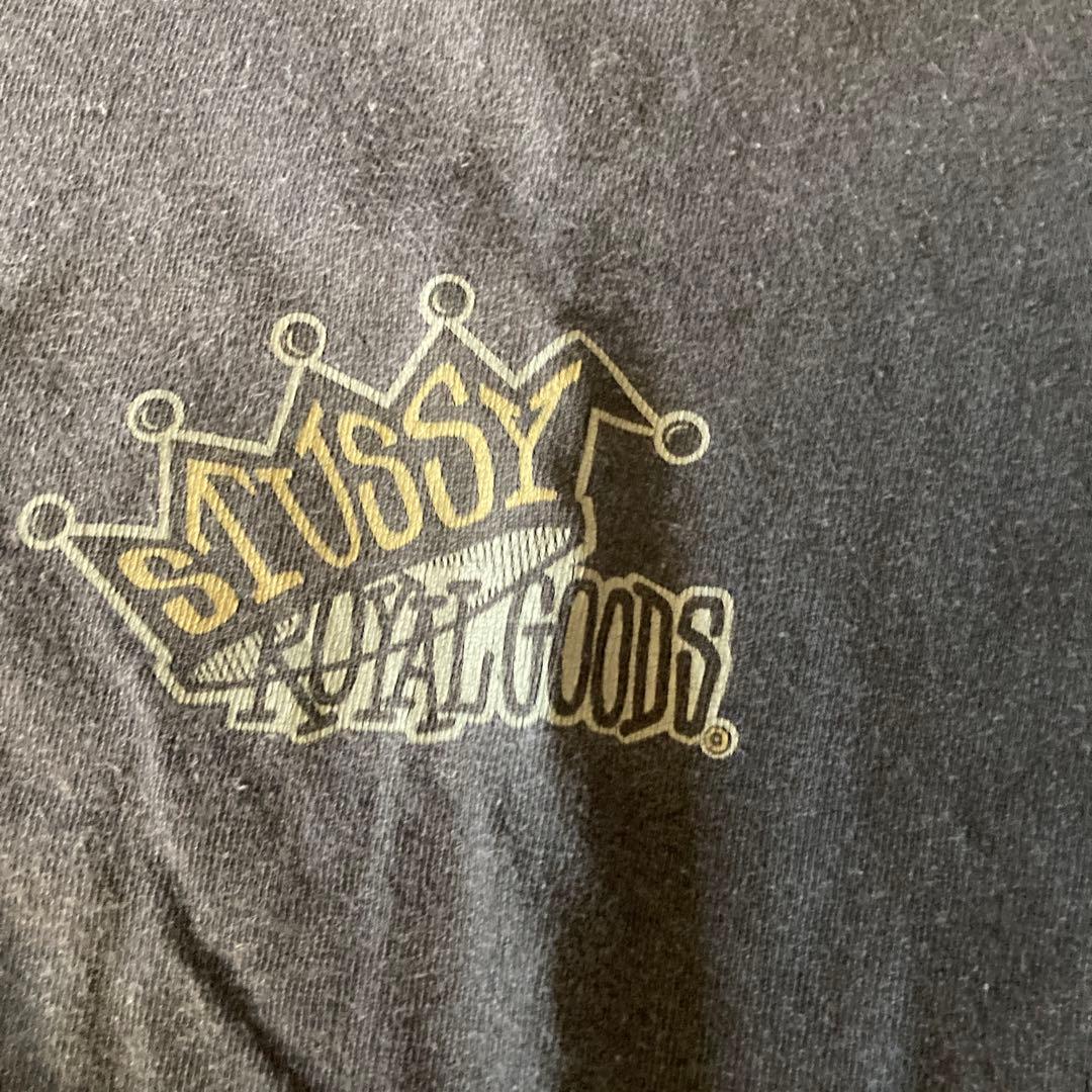 STUSSY クラウンロゴ ブラック Tシャツ(黒タグ)