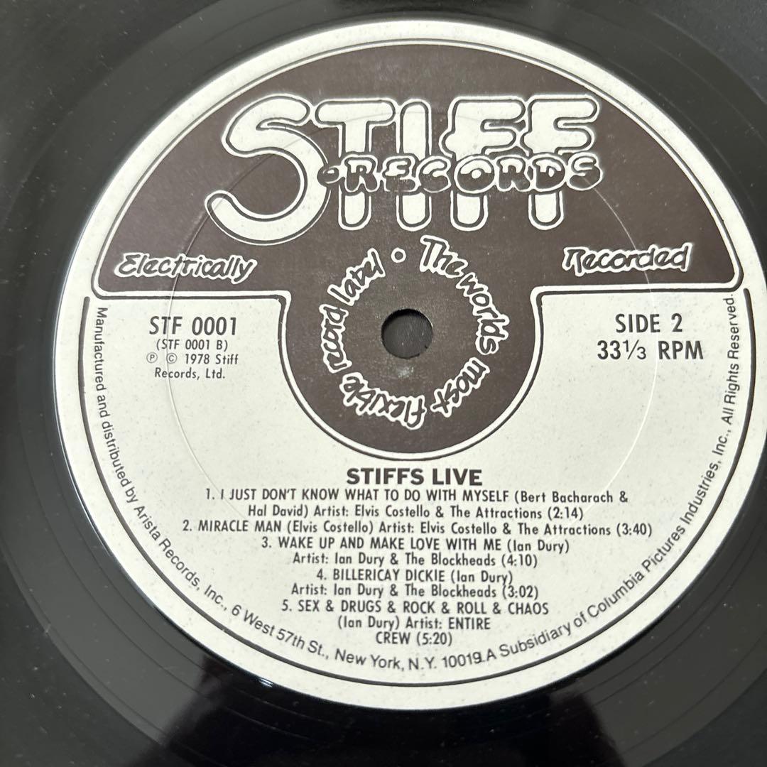 邦楽 Stiff Records Live Various Artists LP