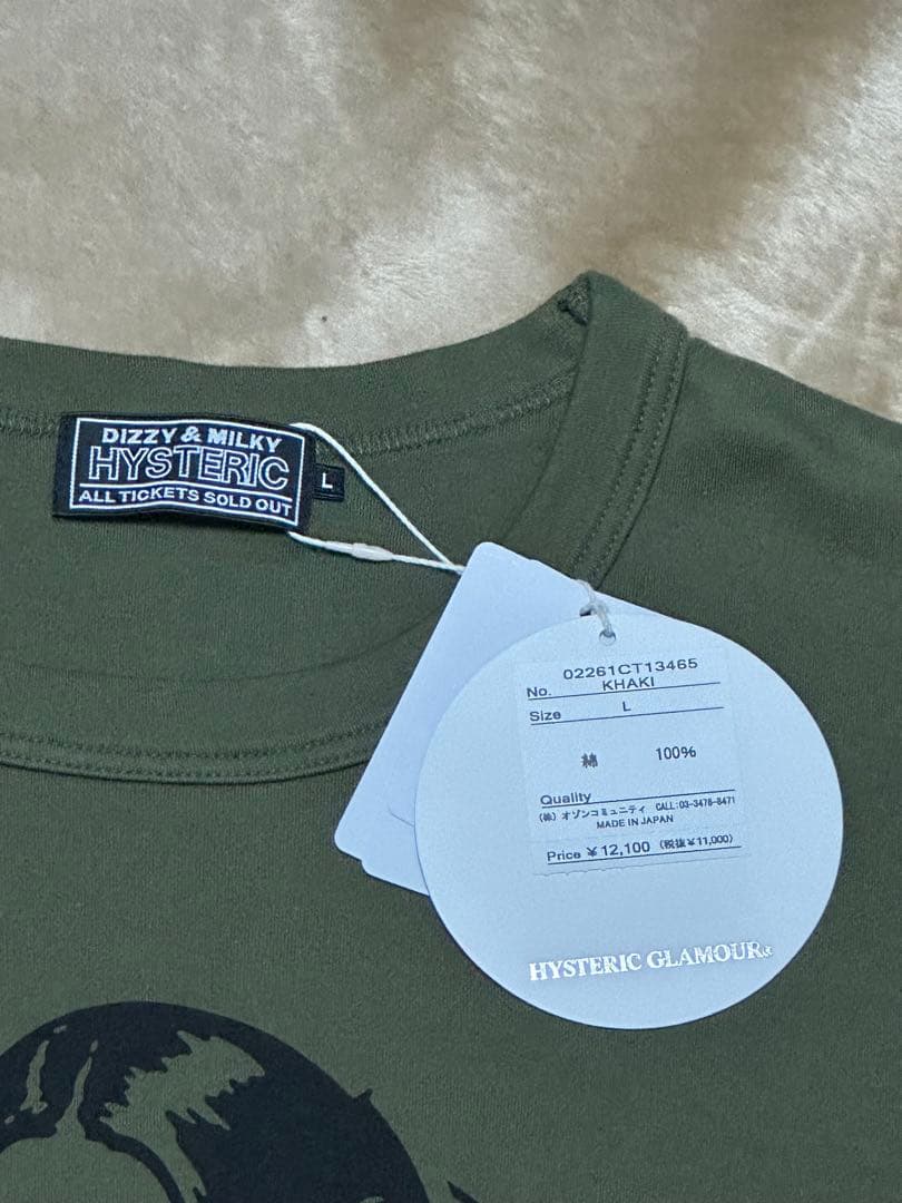 【新品タグ/袋付き】HYSTERIC GLAMOUR Tシャツ Lサイズ