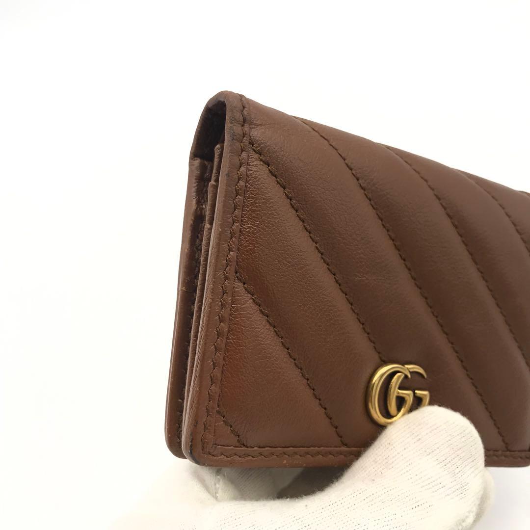 正規品　極美品　グッチ財布　グッチggマーモント グッチキルティング　レザー