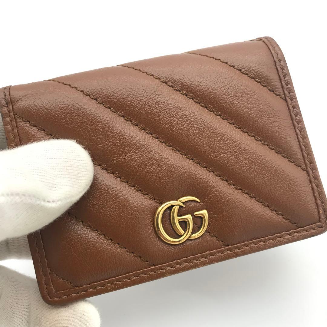 正規品　極美品　グッチ財布　グッチggマーモント グッチキルティング　レザー
