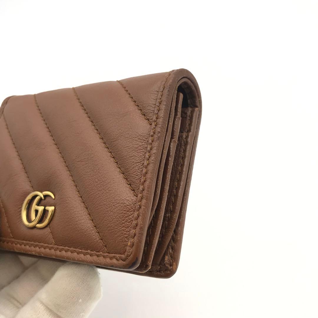 正規品　極美品　グッチ財布　グッチggマーモント グッチキルティング　レザー