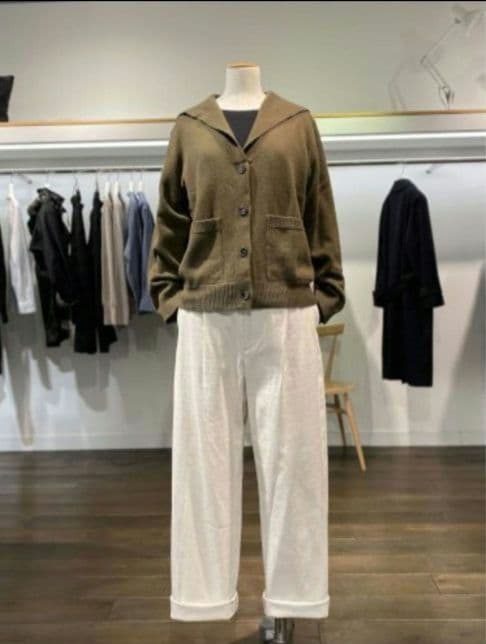 マーガレット・ハウエル　WOOL COTTON TWISTカーディガン　M