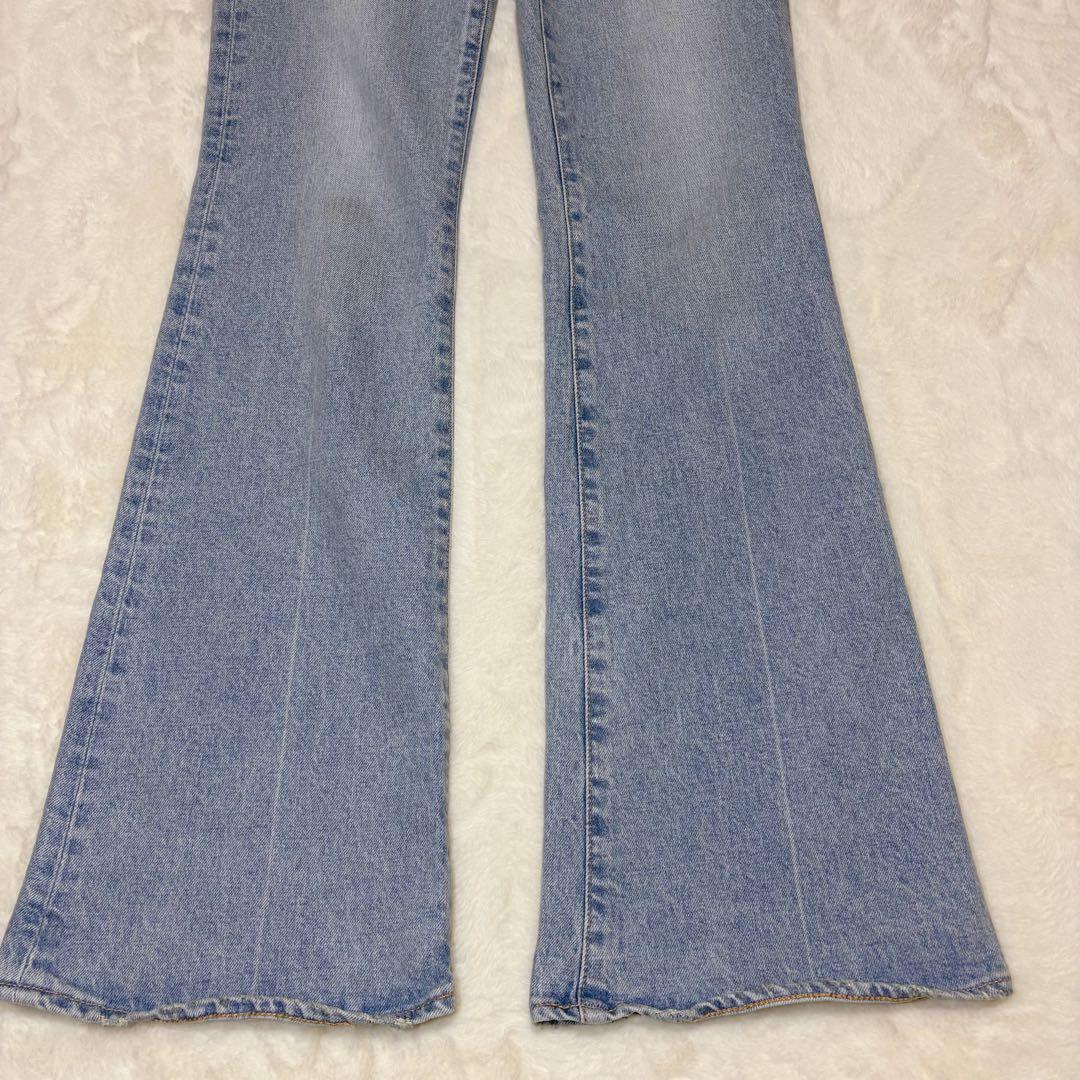 moussy MVSフレア ハイウエスト 赤耳 24inch 丈長め