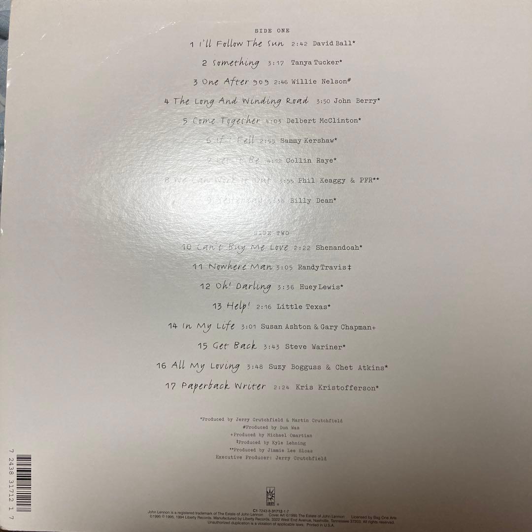 カントリー歌手によるThe Beatlesのカヴァーアルバム/レア盤LPレコード