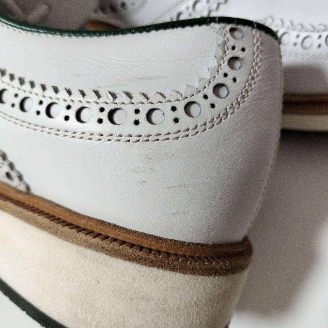 GUCCI ホワイトレザー フリンジシューズ