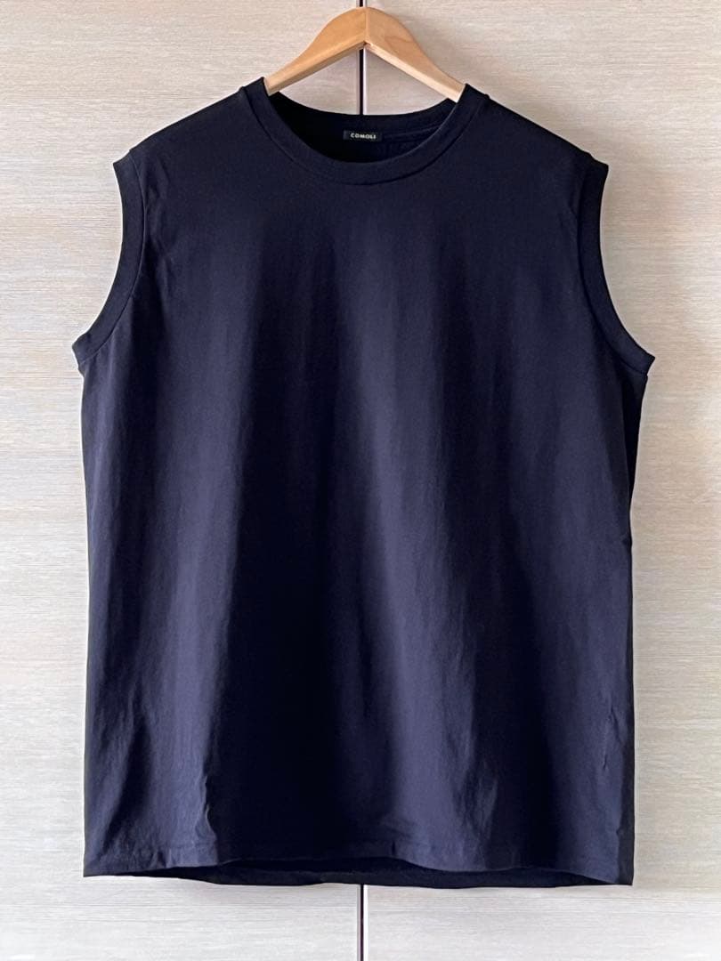 COMOLI コットンジャージノースリーブ3 B01-05011