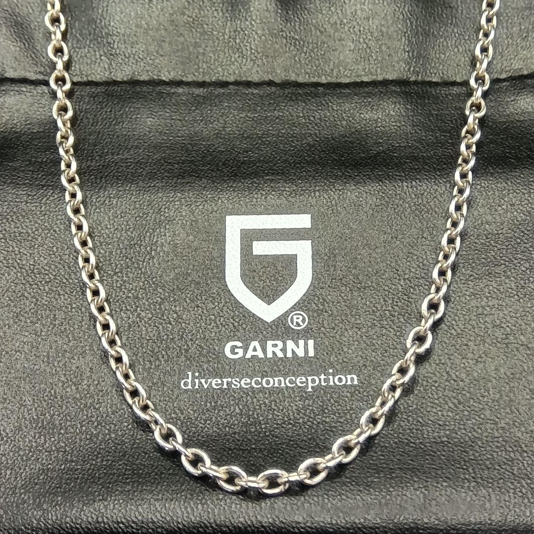 美品 GARNI 中太あずきチェーン 47cm SILVER925 男女兼用
