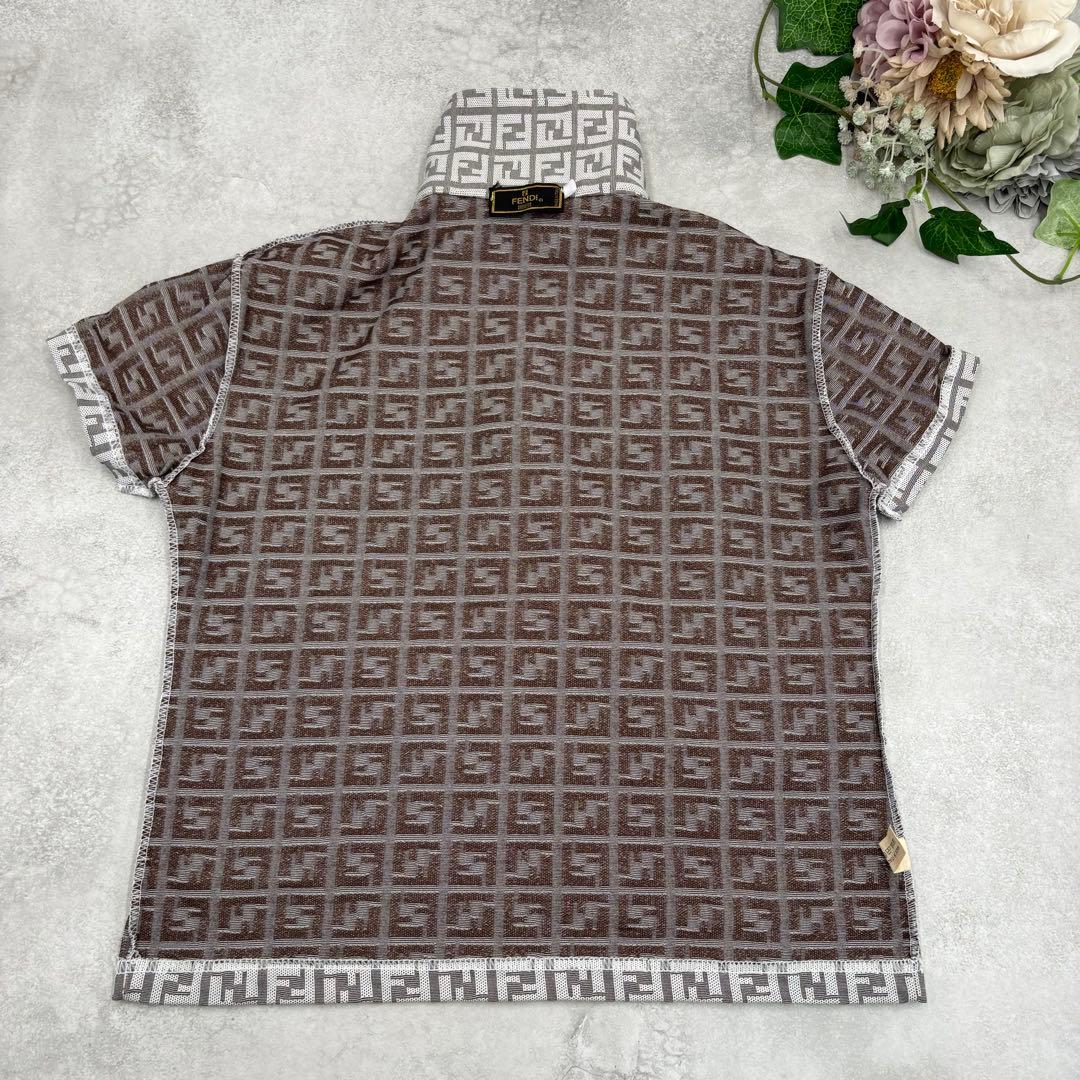 フェンディ　FENDI ポロシャツ　トップス　Tシャツ　ズッカ柄　イタリア製