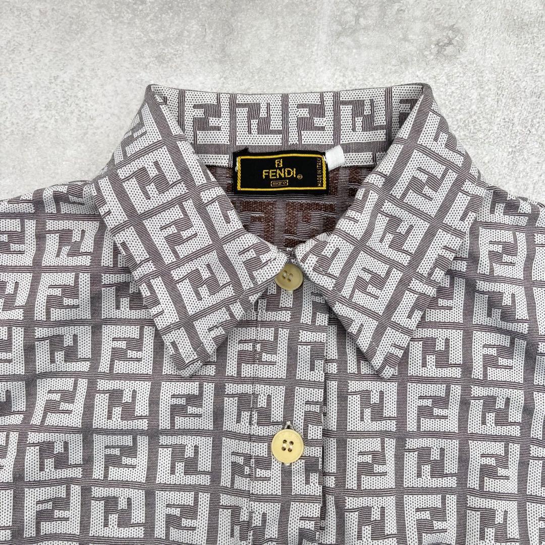 フェンディ　FENDI ポロシャツ　トップス　Tシャツ　ズッカ柄　イタリア製