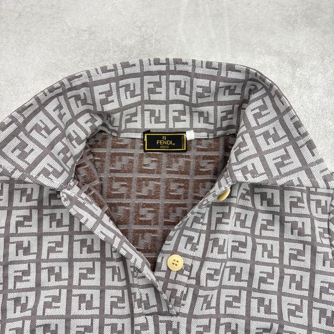 フェンディ　FENDI ポロシャツ　トップス　Tシャツ　ズッカ柄　イタリア製