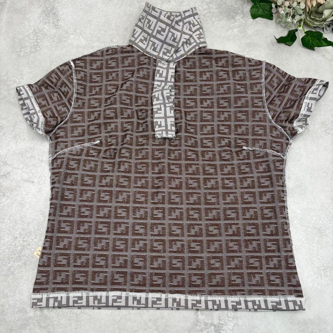 フェンディ　FENDI ポロシャツ　トップス　Tシャツ　ズッカ柄　イタリア製