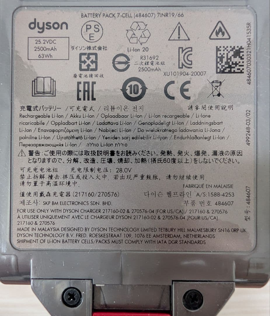 ジャンクDyson V12 Detect Slim Fluffy(SV20)