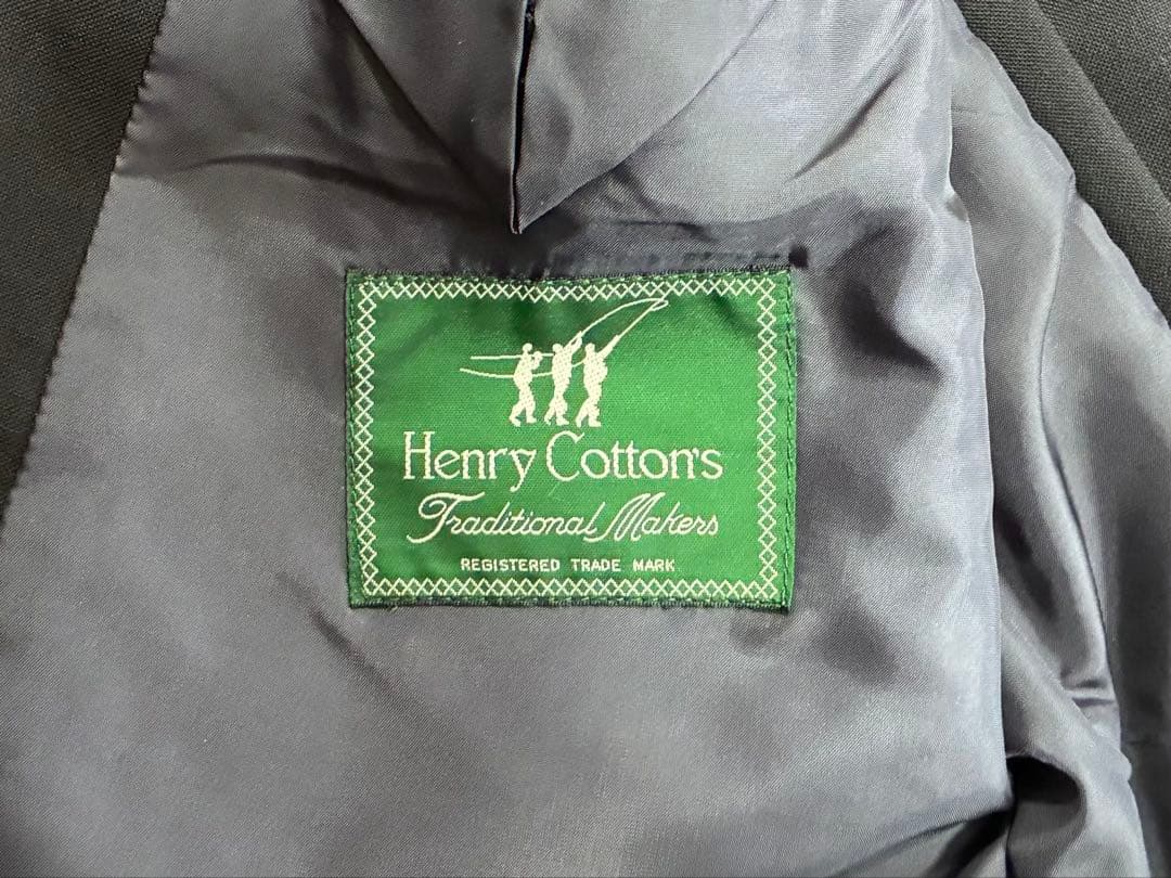 【Henry Cotton's】日本製 メタルボタン ダブル 紺ブレ