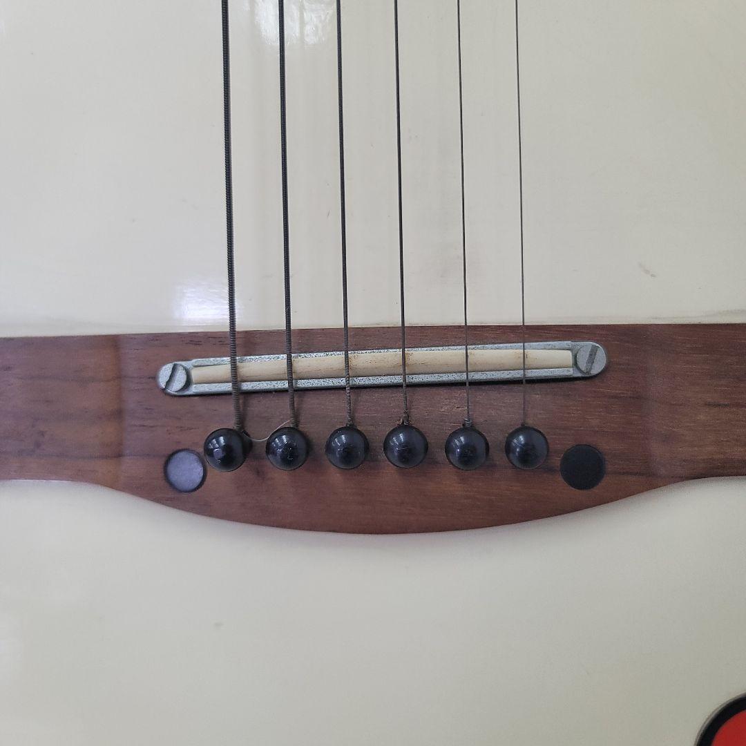 Kawai 河合楽器 アコースティックギター アイボリー 花デザイン