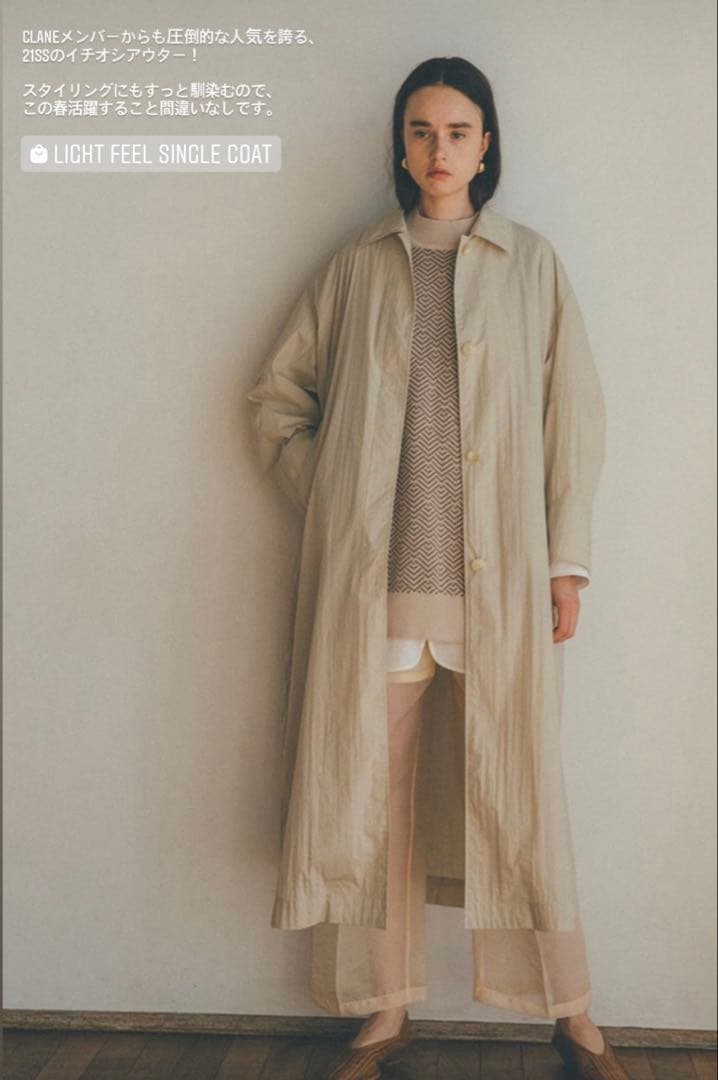 ジャケット・アウター CLANE*LIGHT FEEL SINGLE COAT*0