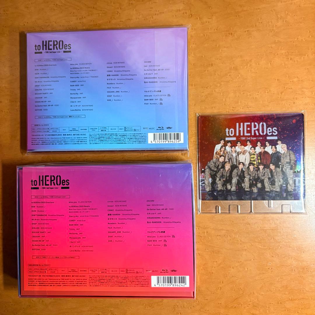 to HEROes TOBE 2nd Super Live通常盤・初回限定生産盤