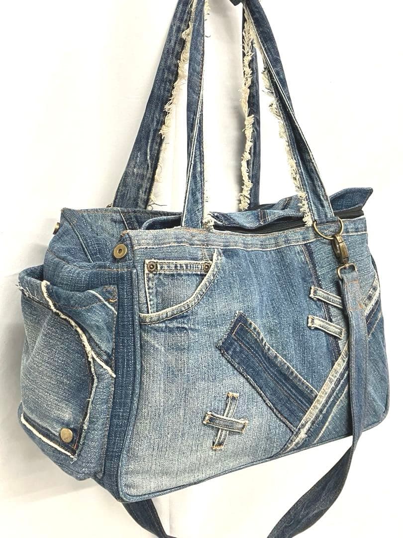 S1-68 Ragstar デニムキャリーバッグ 2way ペット用 美品