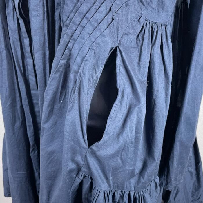 MARTEL PLEATED merlette ギャザー ワンピース ネイビー