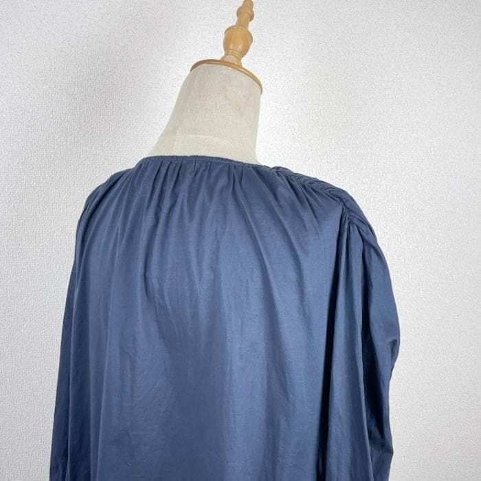 MARTEL PLEATED merlette ギャザー ワンピース ネイビー