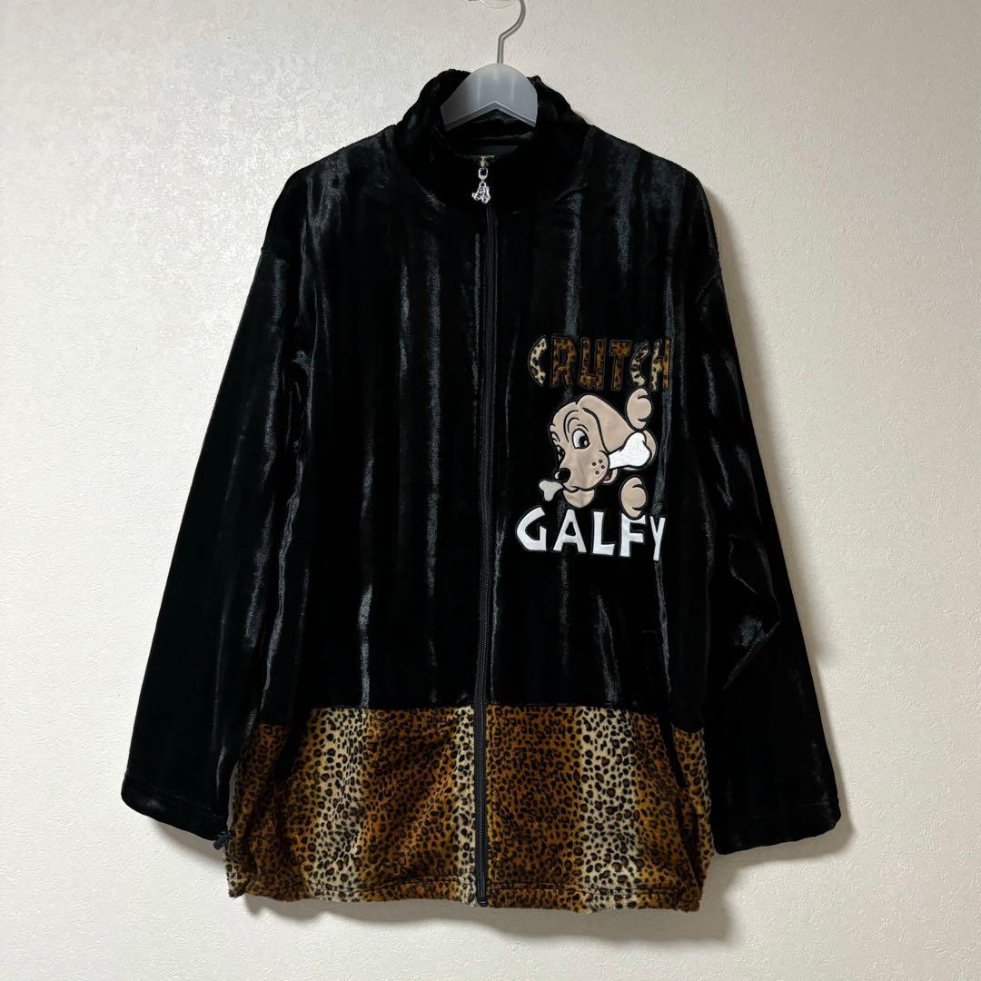 galfy ガルフィー ベロア　セットアップ　光沢　ヒョウ柄　中型犬　L