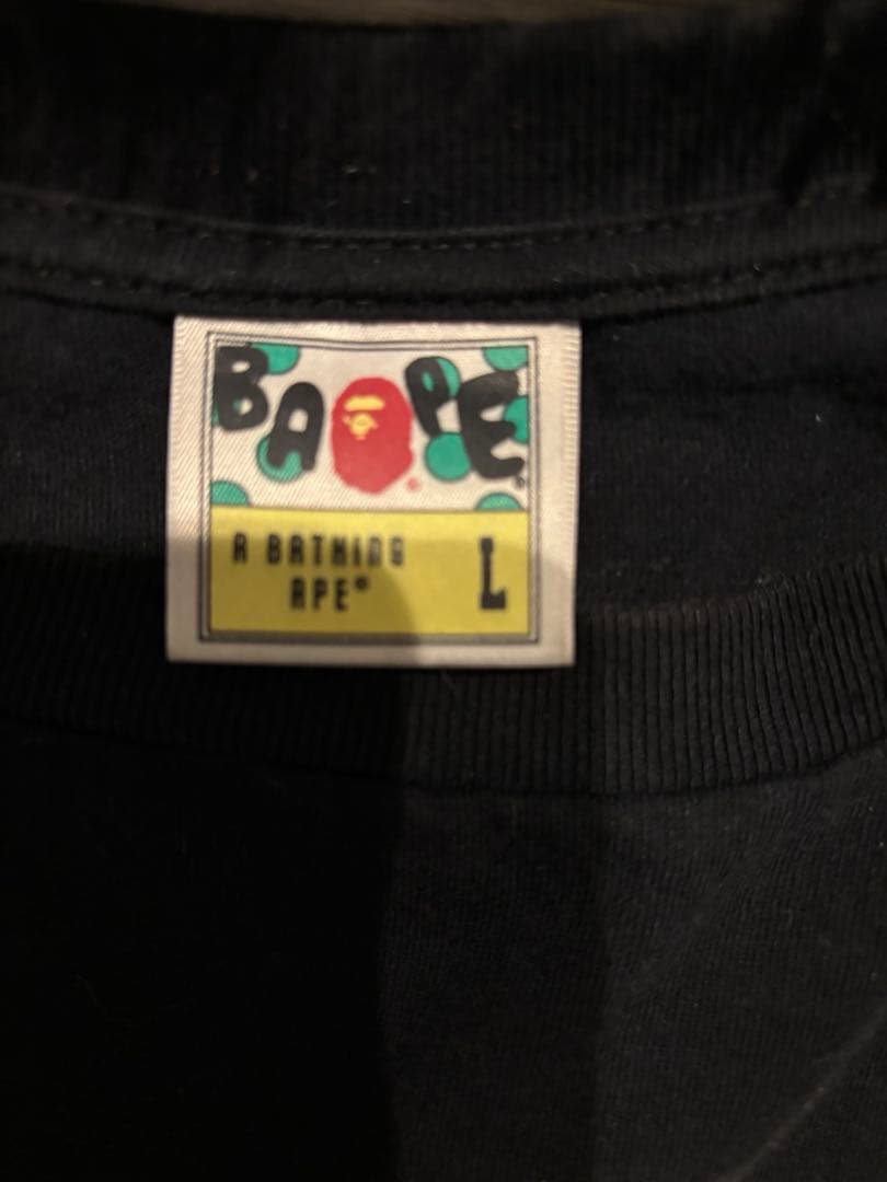 A BATHING APE カレッジロゴ Tシャツ（Lサイズ）ブラック