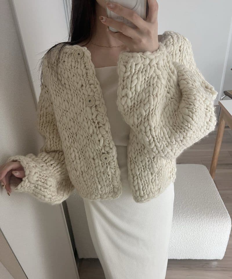 mieajunar toy knit cardigan 韓国
