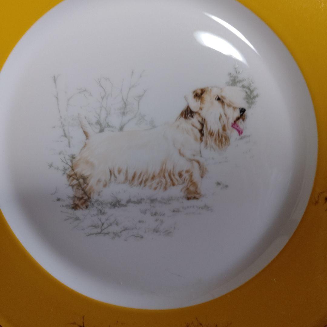 HERMES　犬のイラスト付き八角形皿