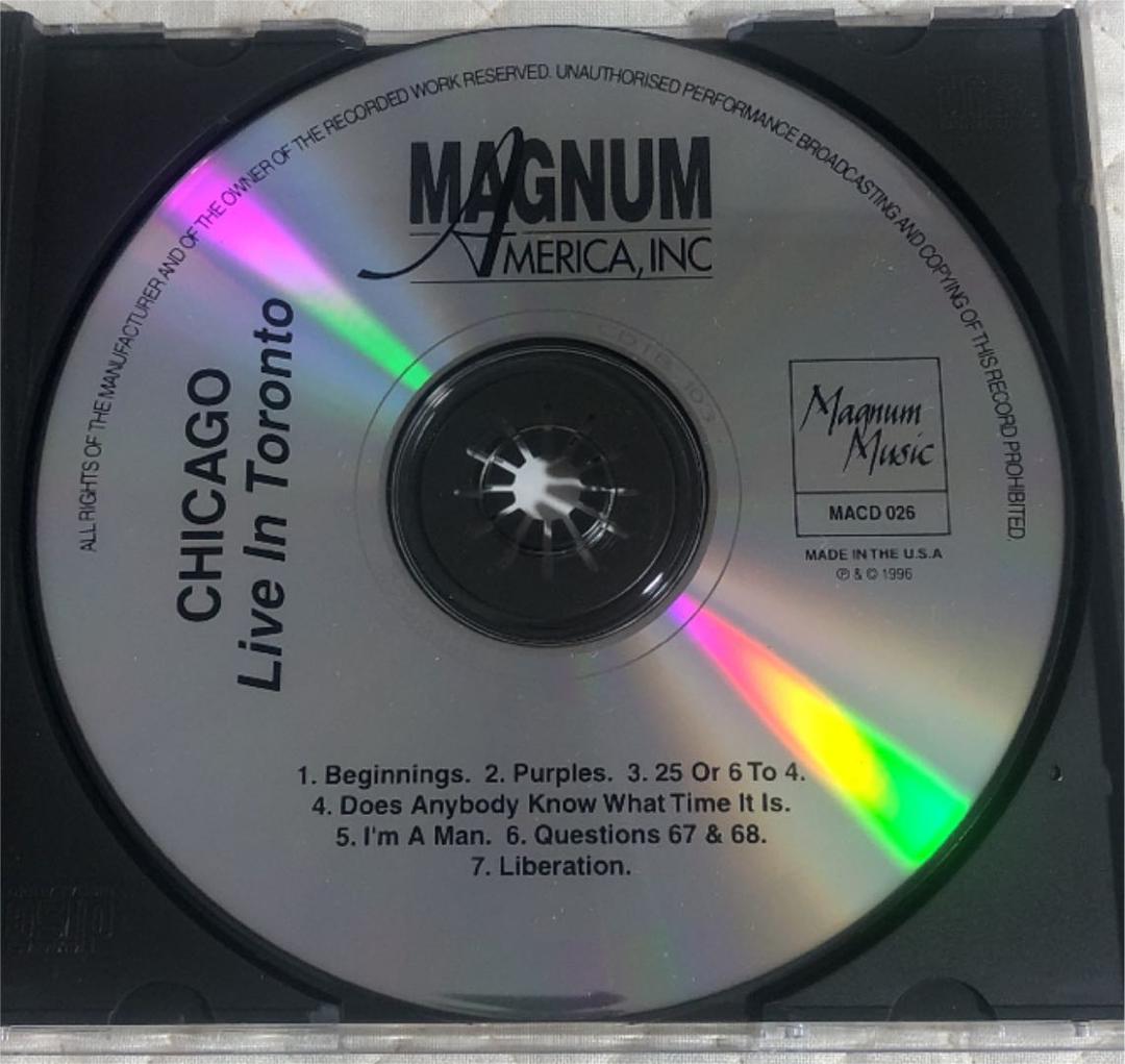 Chicago/シカゴ/ LIVE IN TORONTO/ 1996年