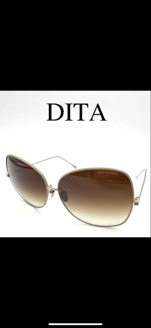 モデルマギー着用☆DITA BLUEBIRDブラウングラデーション サングラス