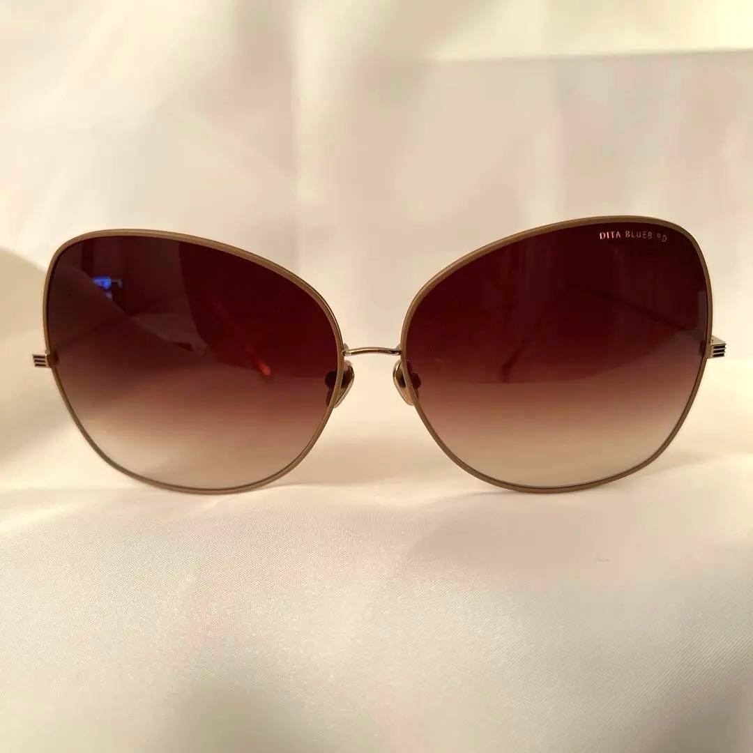 モデルマギー着用☆DITA BLUEBIRDブラウングラデーション サングラス