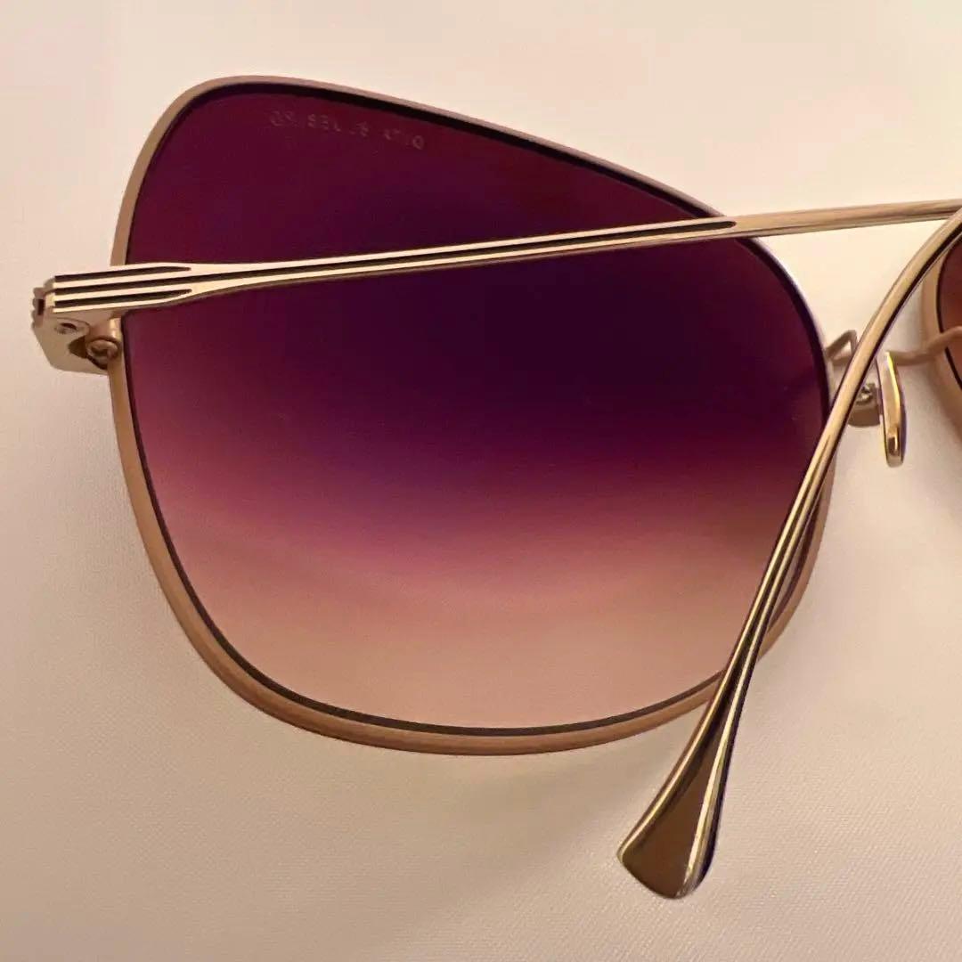 モデルマギー着用☆DITA BLUEBIRDブラウングラデーション サングラス