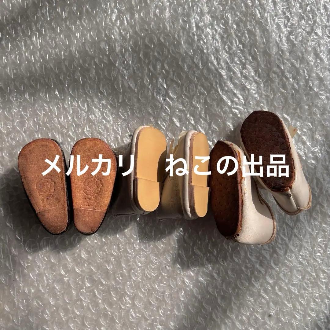在庫処分　本革　シューズ まとめ　3足　ドール用　ビスクドール　アンティーク