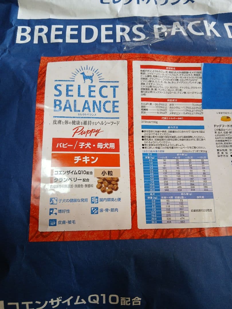 ベッツチョイス セレクトバランス パピー チキン 小粒 15Kg