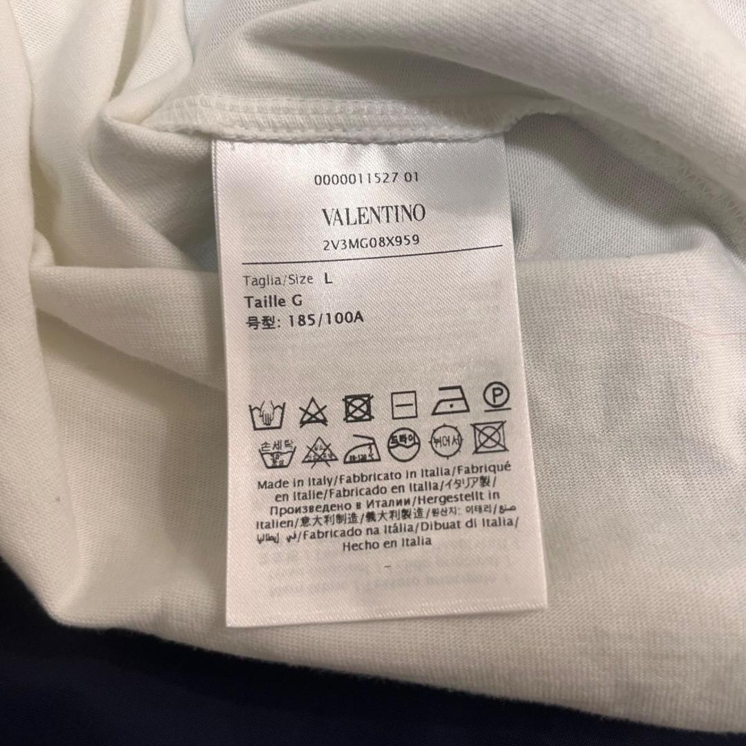 美品✨VALENTINO ピラミッドスタッズ付き 白Tシャツ カットソー