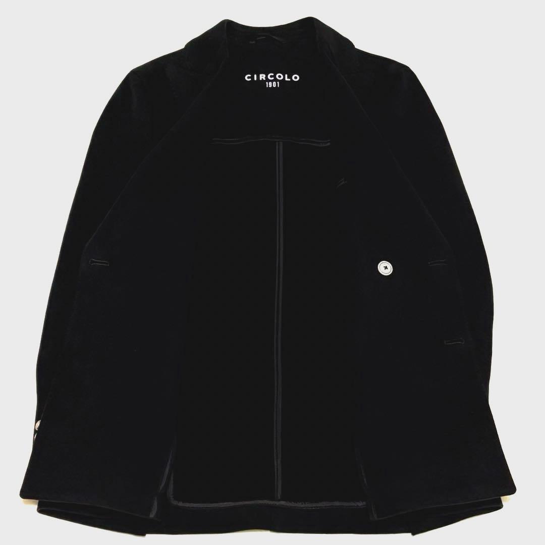 【極美品】CIRCOLO カシミアタッチコットンジャージーダブル6Bブレザー
