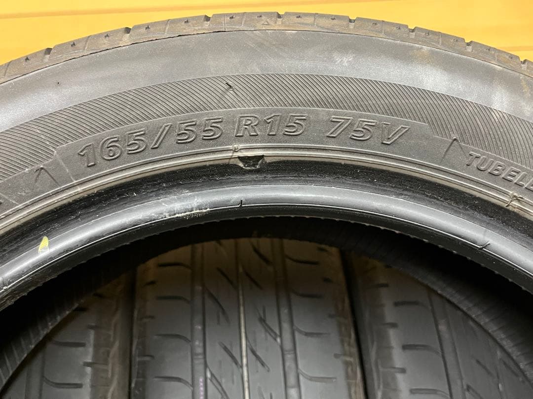 165/55R15夏タイヤ4本・軽自動車用ラジアル・タント、スペーシア等に　中古