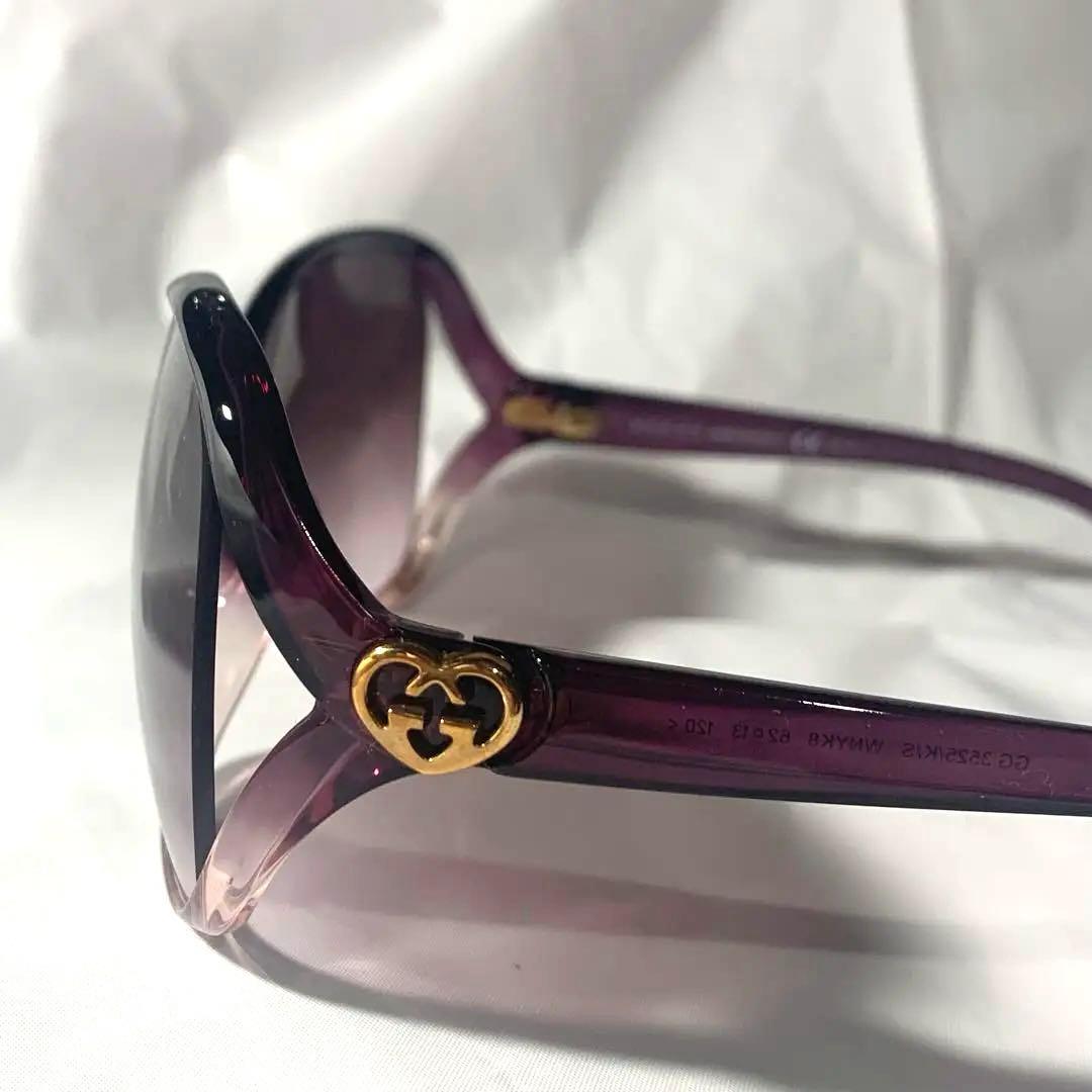 GUCCI パープルサングラス ケースと眼鏡拭き付き