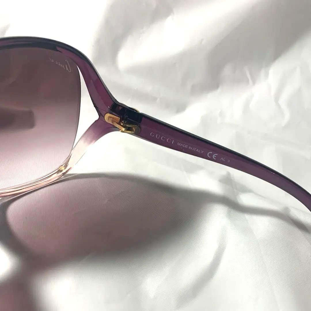 GUCCI パープルサングラス ケースと眼鏡拭き付き