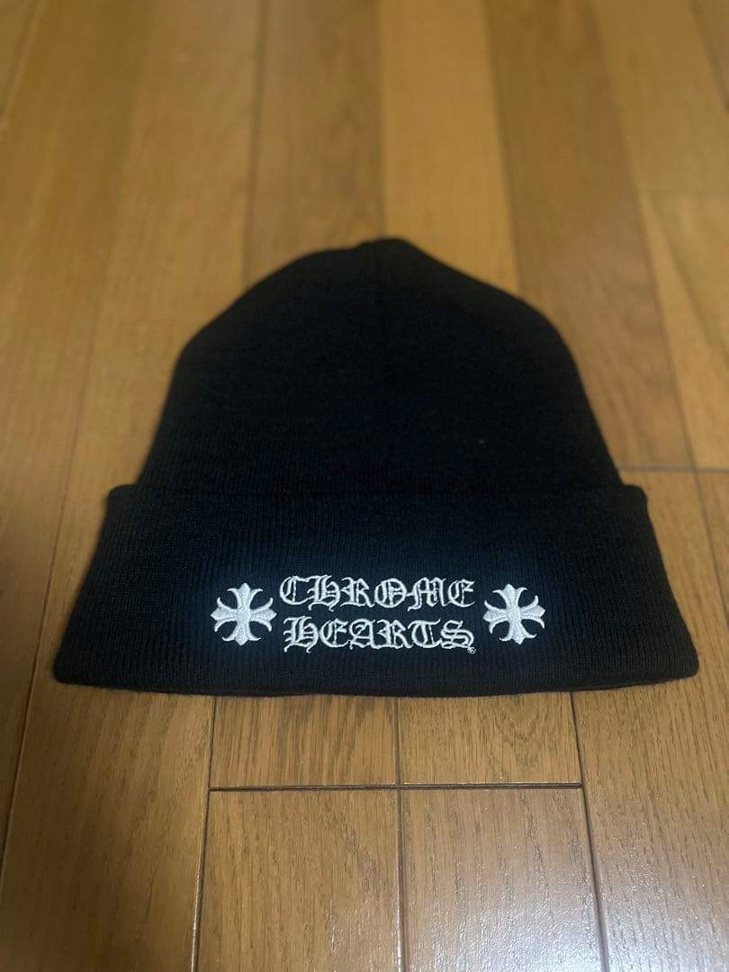 CHROME HEARTS ニット帽 ビーニー ブラック