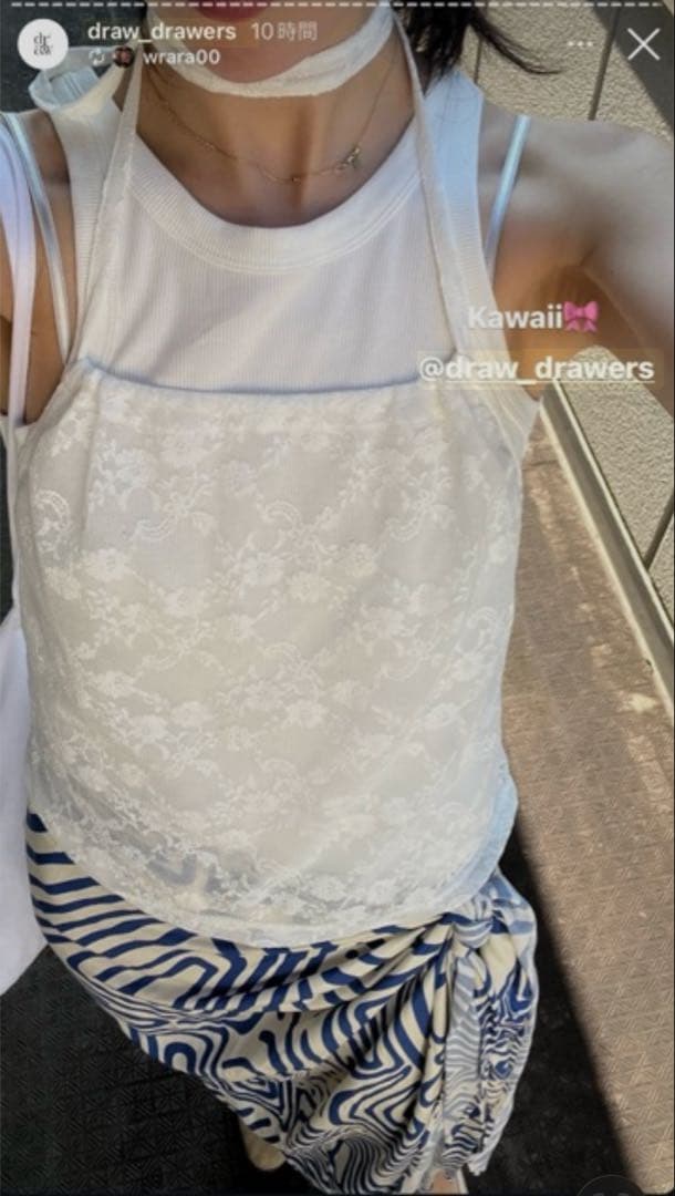 m*e様 DRAW DRAWERS Lace 2way Tops 完売色