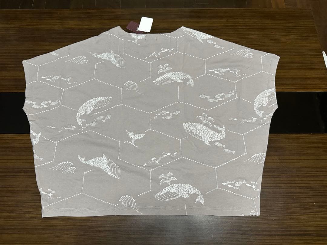 新品　マーブルシュッド　marble sud クジラ　刺繍　トップス　カットソー
